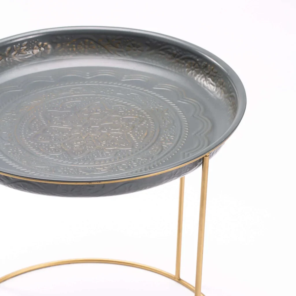 KOMO 42cm ROUND METAL SIDE TABLE - Image 2