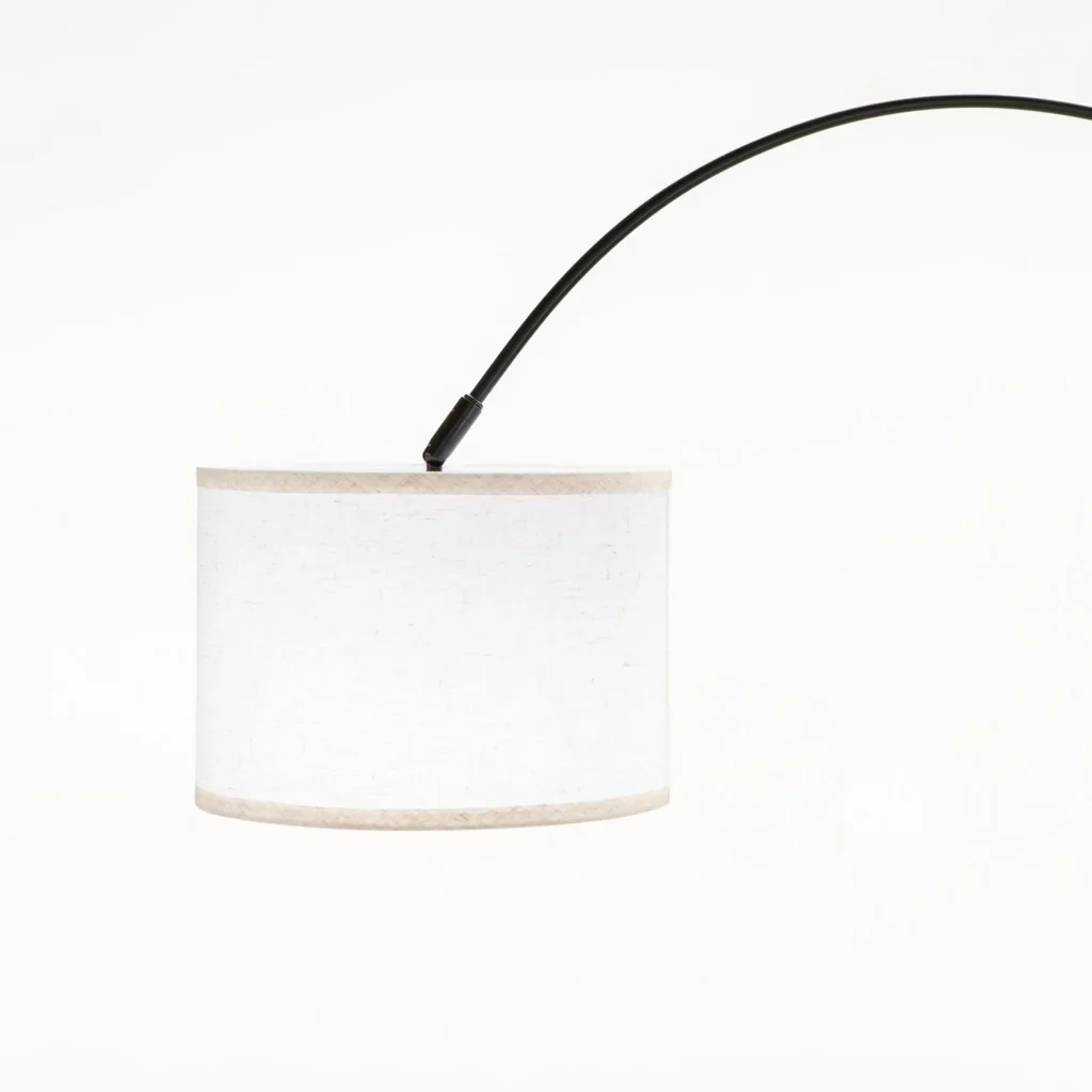 FLOOR LAMP BLACK CURVED METAL ARC 180cm H - Image 3