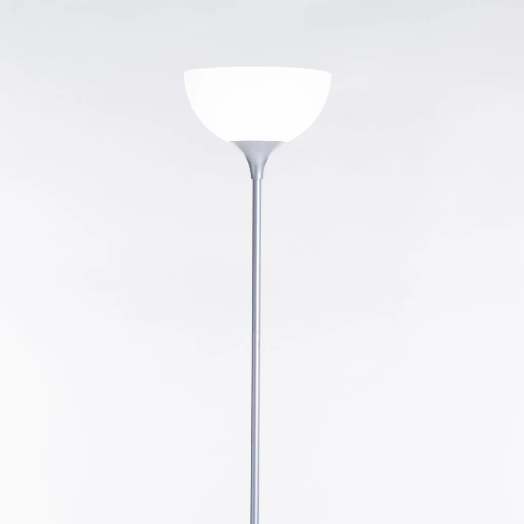 FLOOR LAMP GREY METAL WHITE ACRYLIC SHADE 180cm H - Image 2