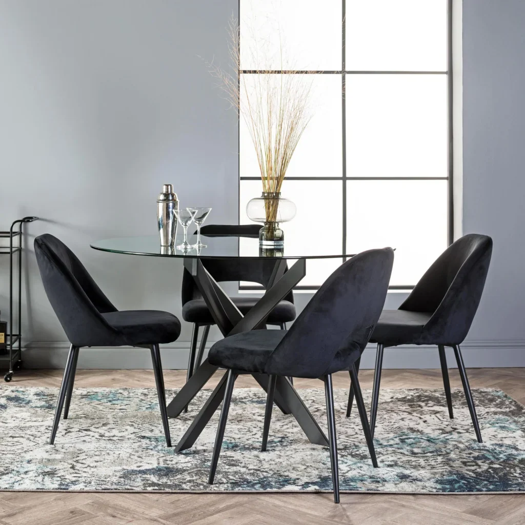 LEN ROUND 10mm GLASS TOP DINING TABLE - Image 5
