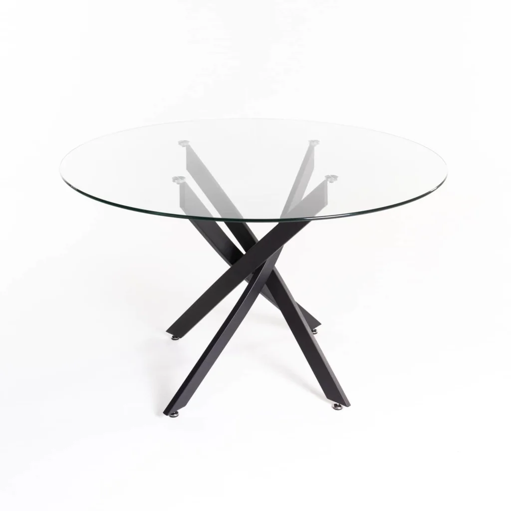 LEN ROUND 10mm GLASS TOP DINING TABLE - Image 7