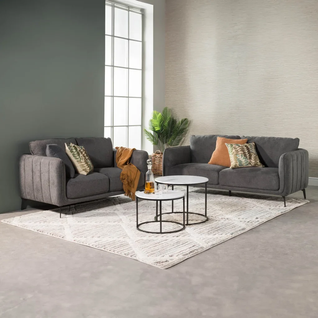 LINA FABRIC 3 SEATER COUCH - Image 2