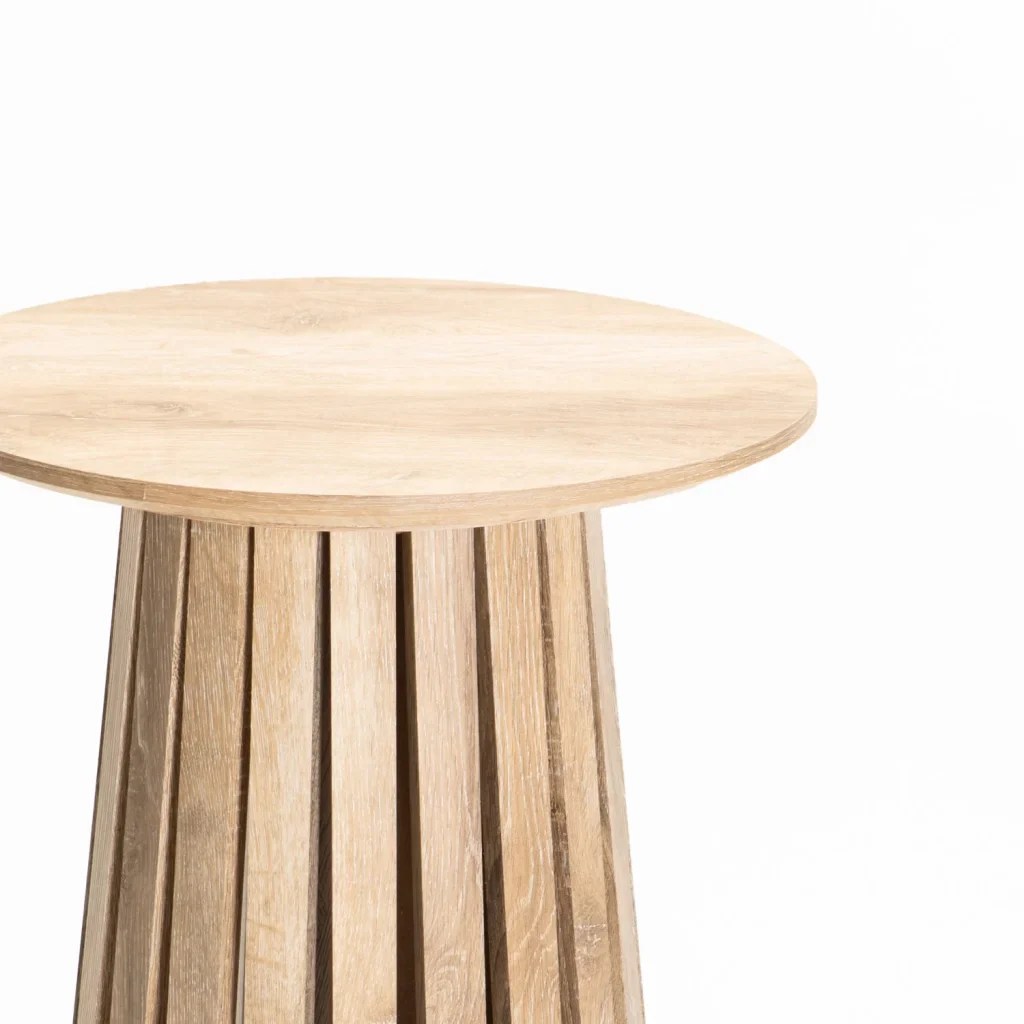 LOLA 45cm ROUND SIDE TABLE - OAK - Image 2
