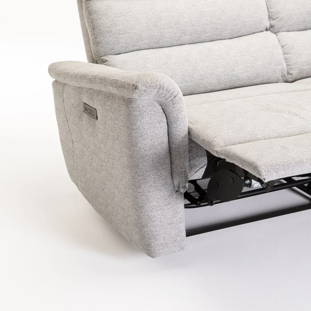 MARCO FABRIC ELECTRIC POWER 3 SEATER RECLINER-GREY - Image 9