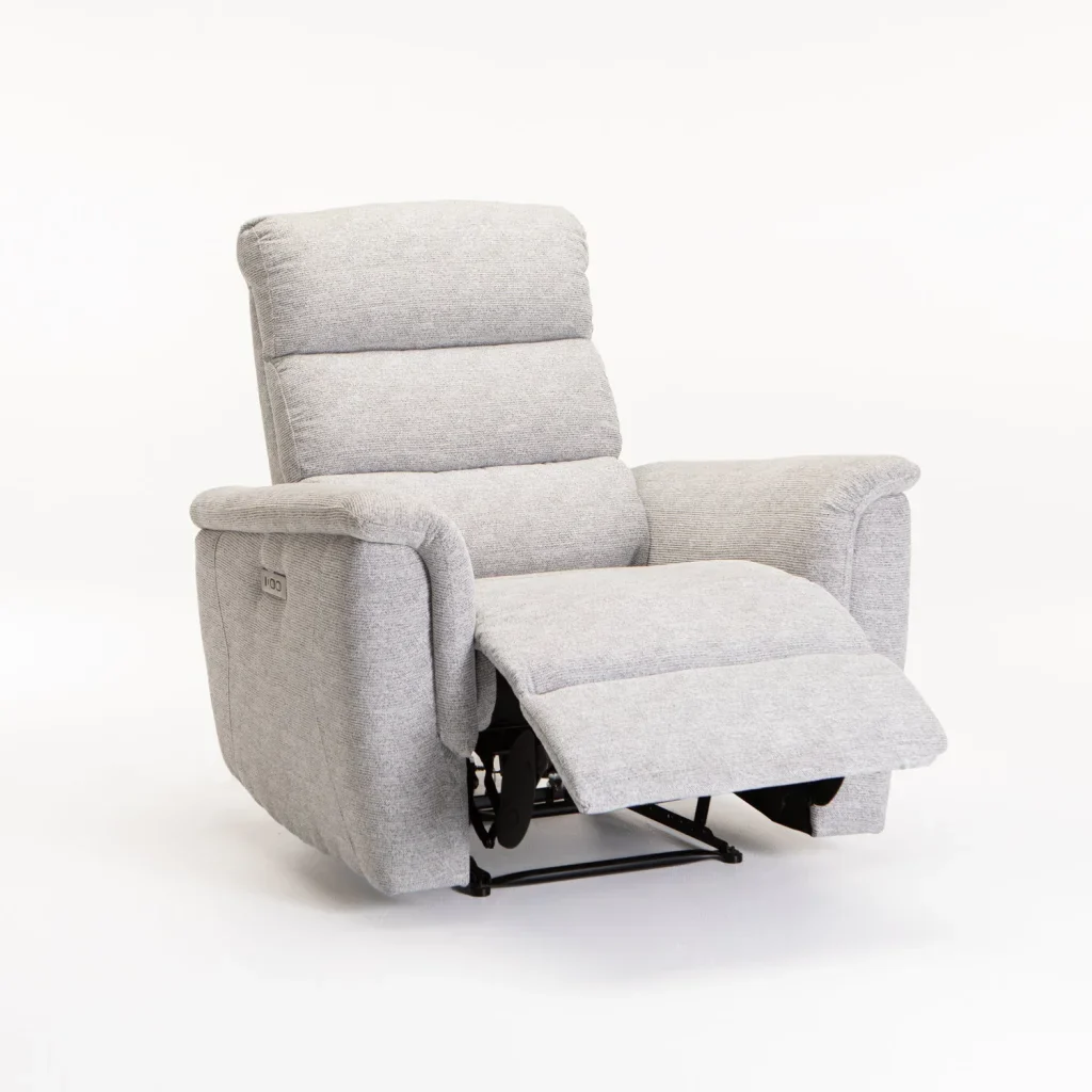 MARCO FABRIC ELECTRIC POWER ARMCHAIR RECLINER-GREY - Image 2