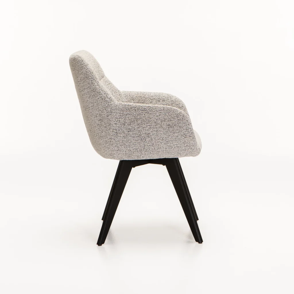 NELLA WOODEN DINING CHAIR - SPECKLED GREY - Image 3