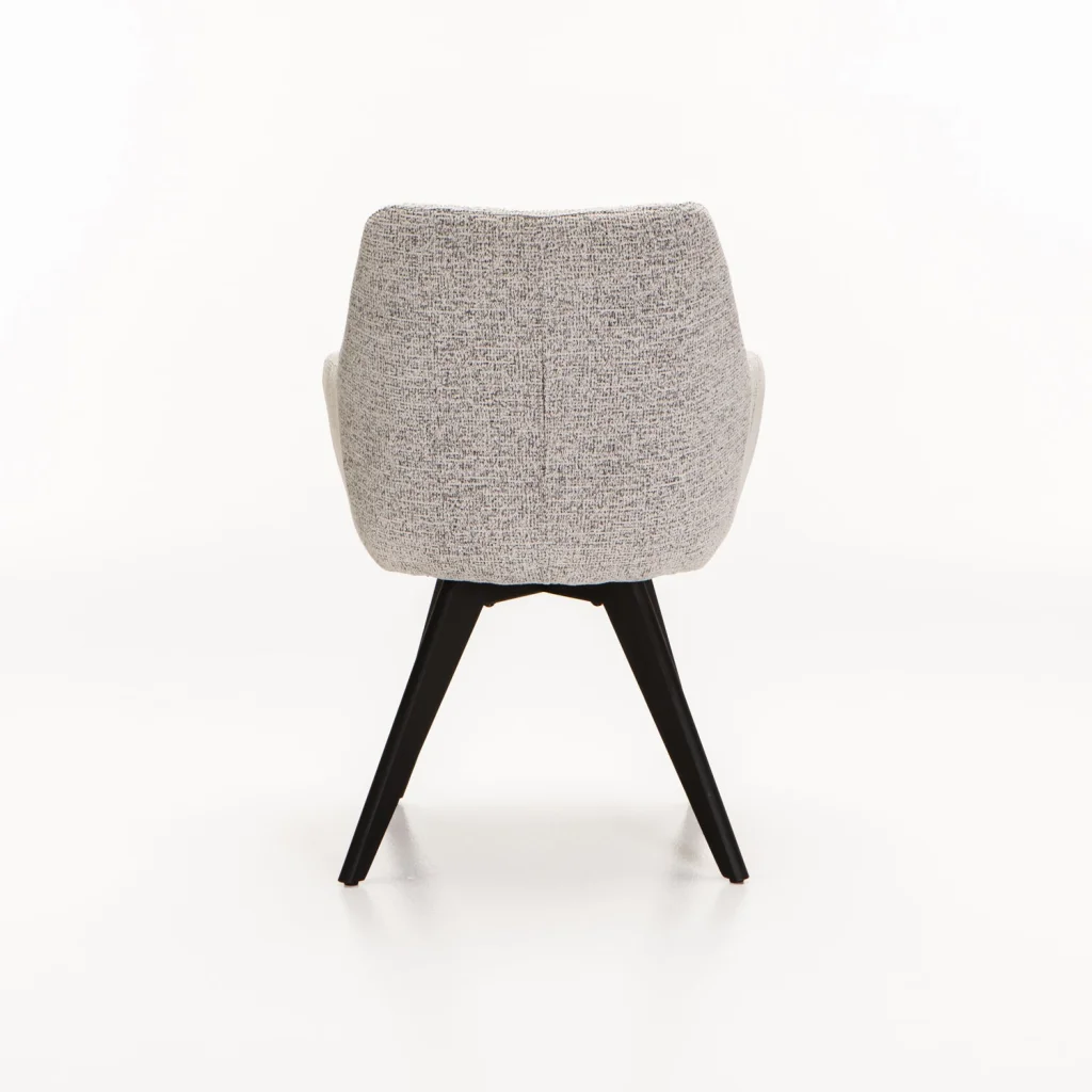 NELLA WOODEN DINING CHAIR - SPECKLED GREY - Image 4