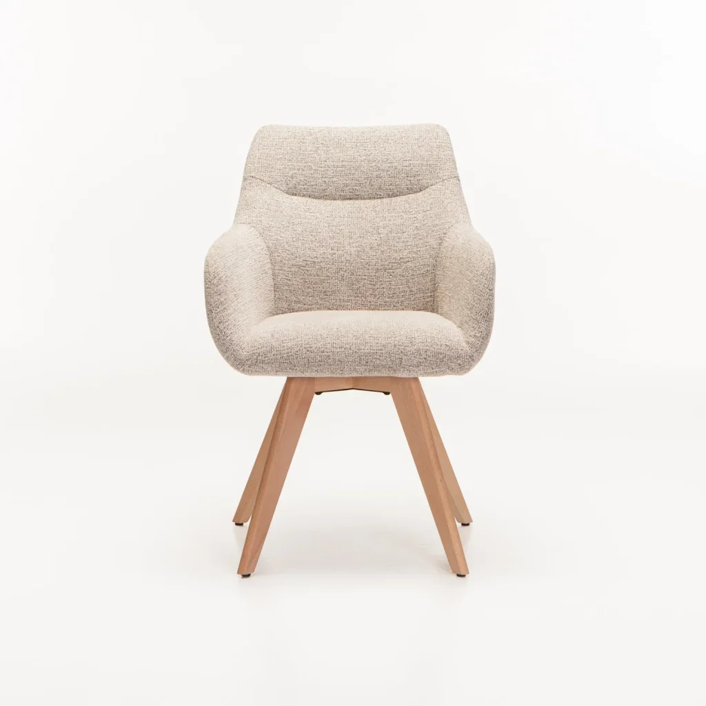 NELLA WOODEN DINING CHAIR - SPECKLED STONE - Image 2