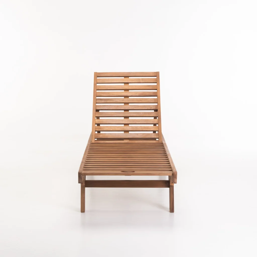 NINA DELUXE TEAK SUNLOUNGER - Image 2