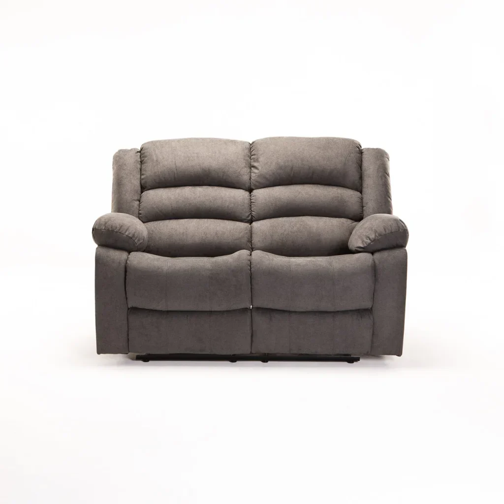 OLI FABRIC 2 SEATER RECLINER - DARK GREY - Image 4