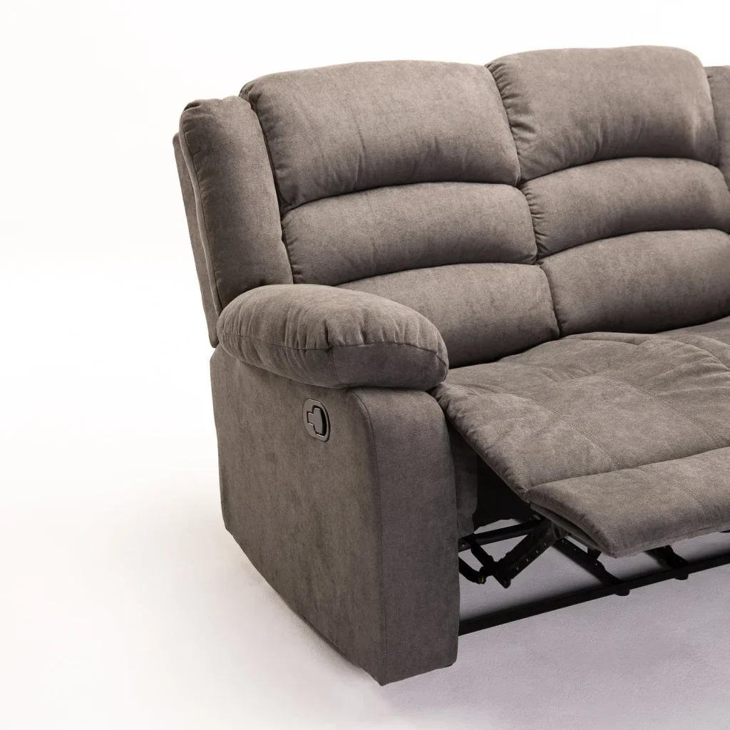 OLI FABRIC 2 SEATER RECLINER - DARK GREY - Image 8
