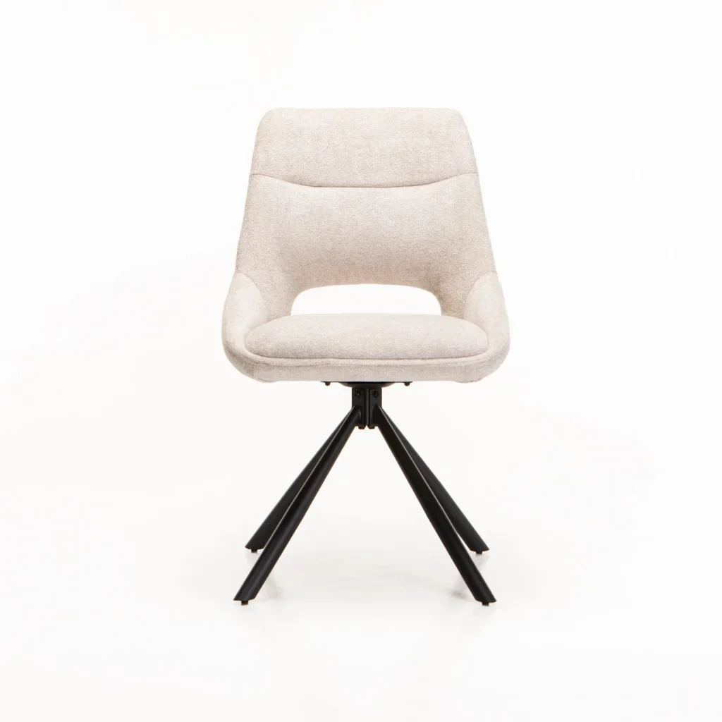 PRATO FABRIC SWIVEL DINING CHAIR - Image 2