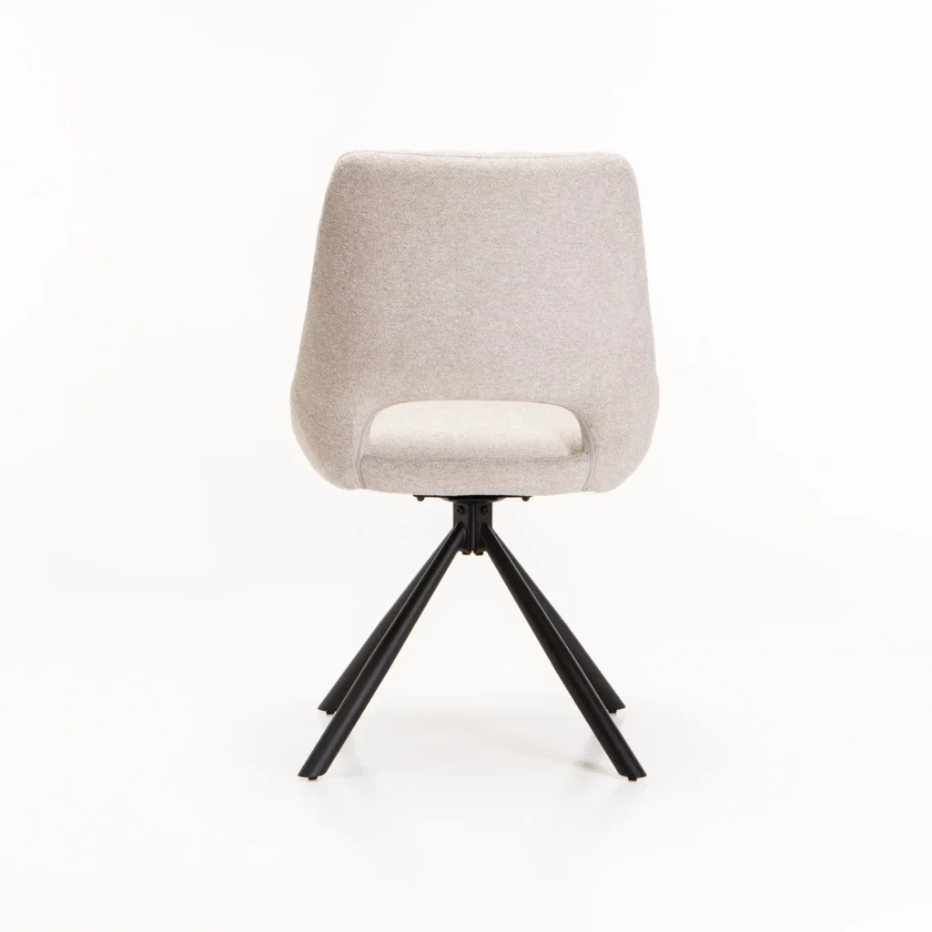 PRATO FABRIC SWIVEL DINING CHAIR - Image 4