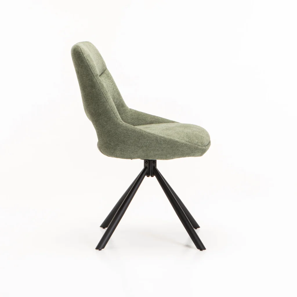 PRATO FABRIC SWIVEL DINING CHAIR - Image 8