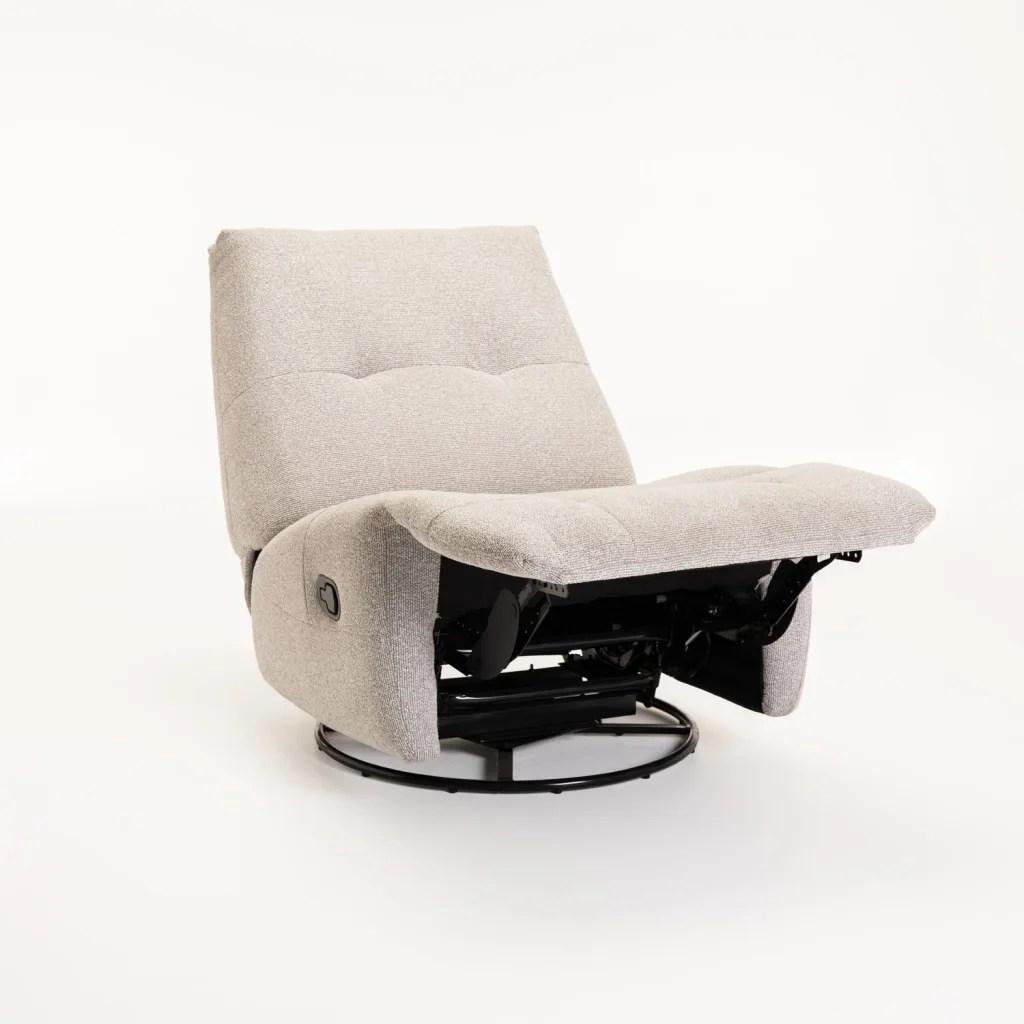 RENZO FABRIC ARMLESS SWIVEL RECLINER - Image 9
