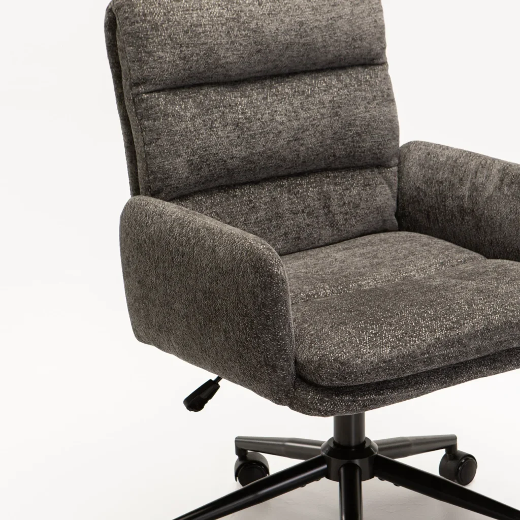 RILEY FABRIC OFFICE CHAIR - GREY - Image 5