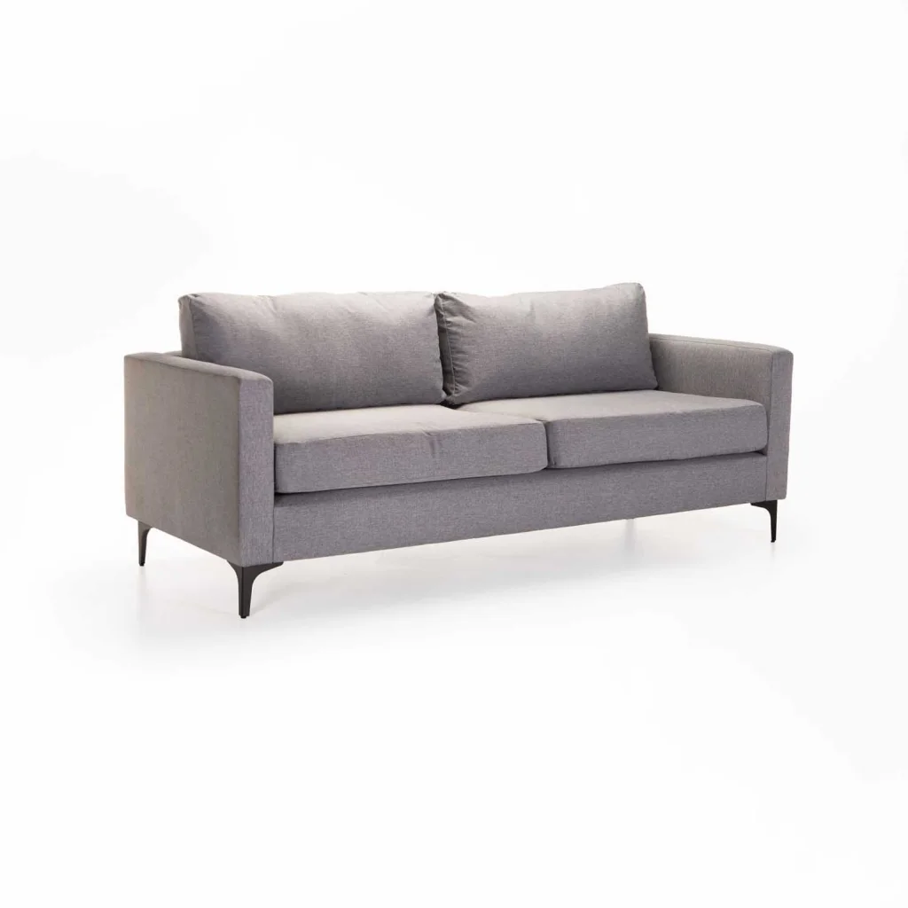 SANTINO FABRIC 3 SEATER COUCH - BLACK LEG - Image 6