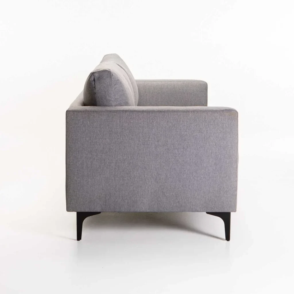 SANTINO FABRIC 3 SEATER COUCH - BLACK LEG - Image 8