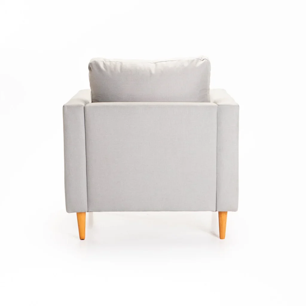 SANTINO FABRIC ARMCHAIR - PLATINUM/NATURAL LEG - Image 4