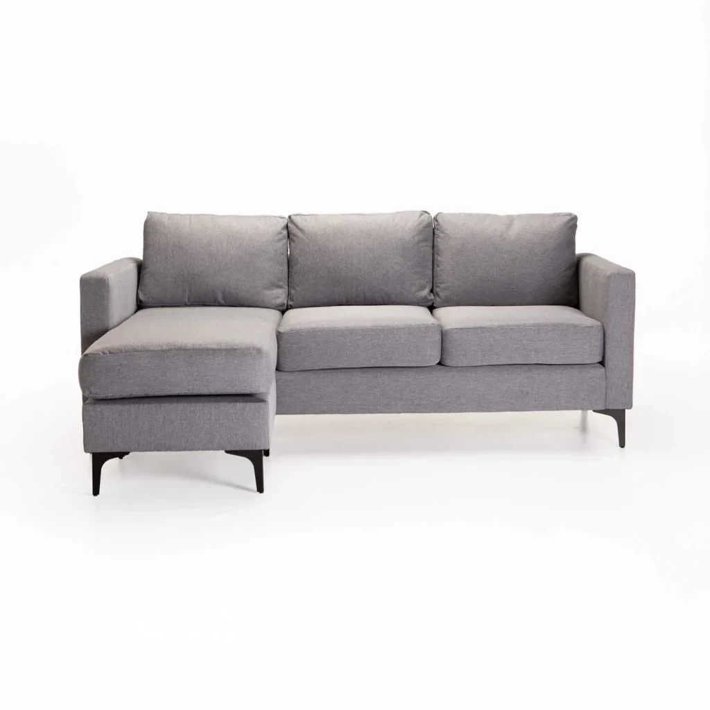 SANTINO FABRIC CORNER CHAISE - BLACK LEG - Image 2