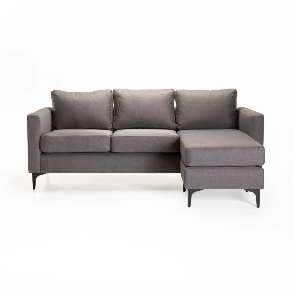 SANTINO FABRIC CORNER CHAISE - BLACK LEG - Image 6