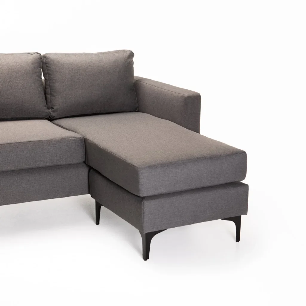 SANTINO FABRIC CORNER CHAISE - BLACK LEG - Image 9