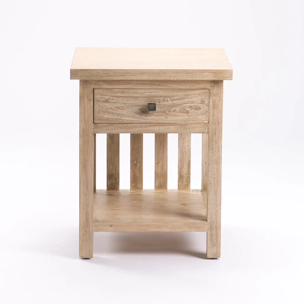 SARI WHITEWASH 1 DRAWER PEDESTAL - Image 2