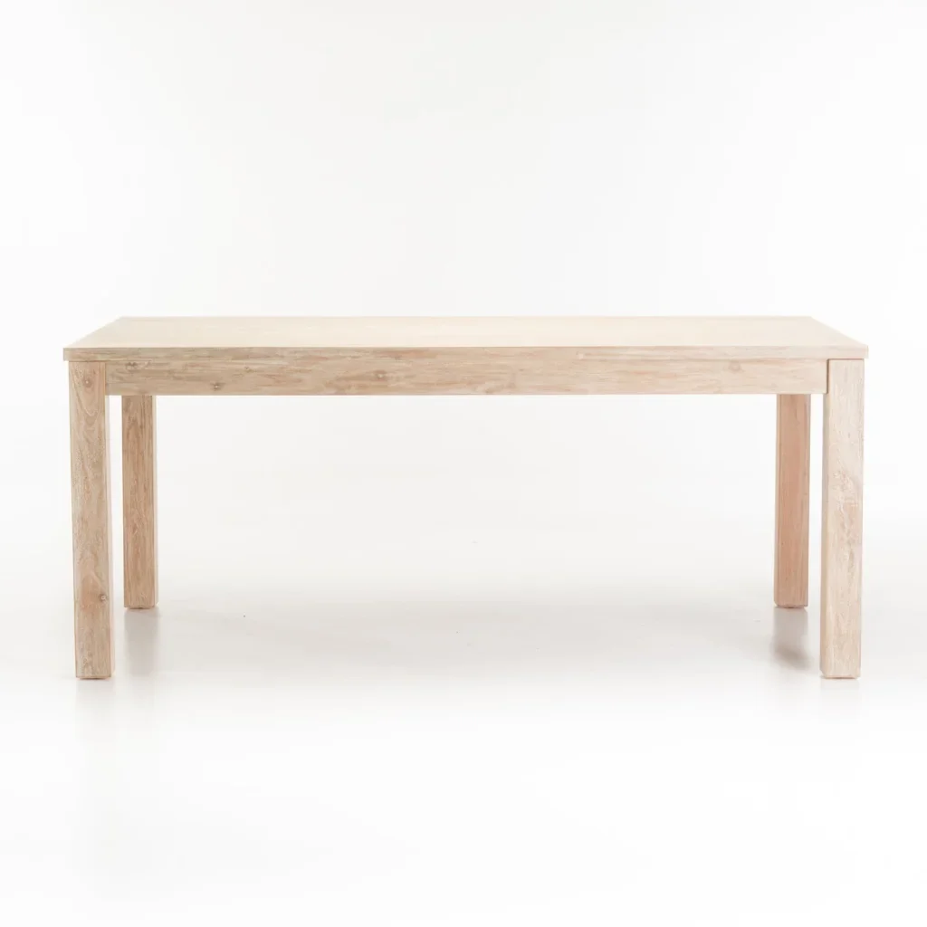 SARI WHITEWASH 180x90cm DINING TABLE - Image 2