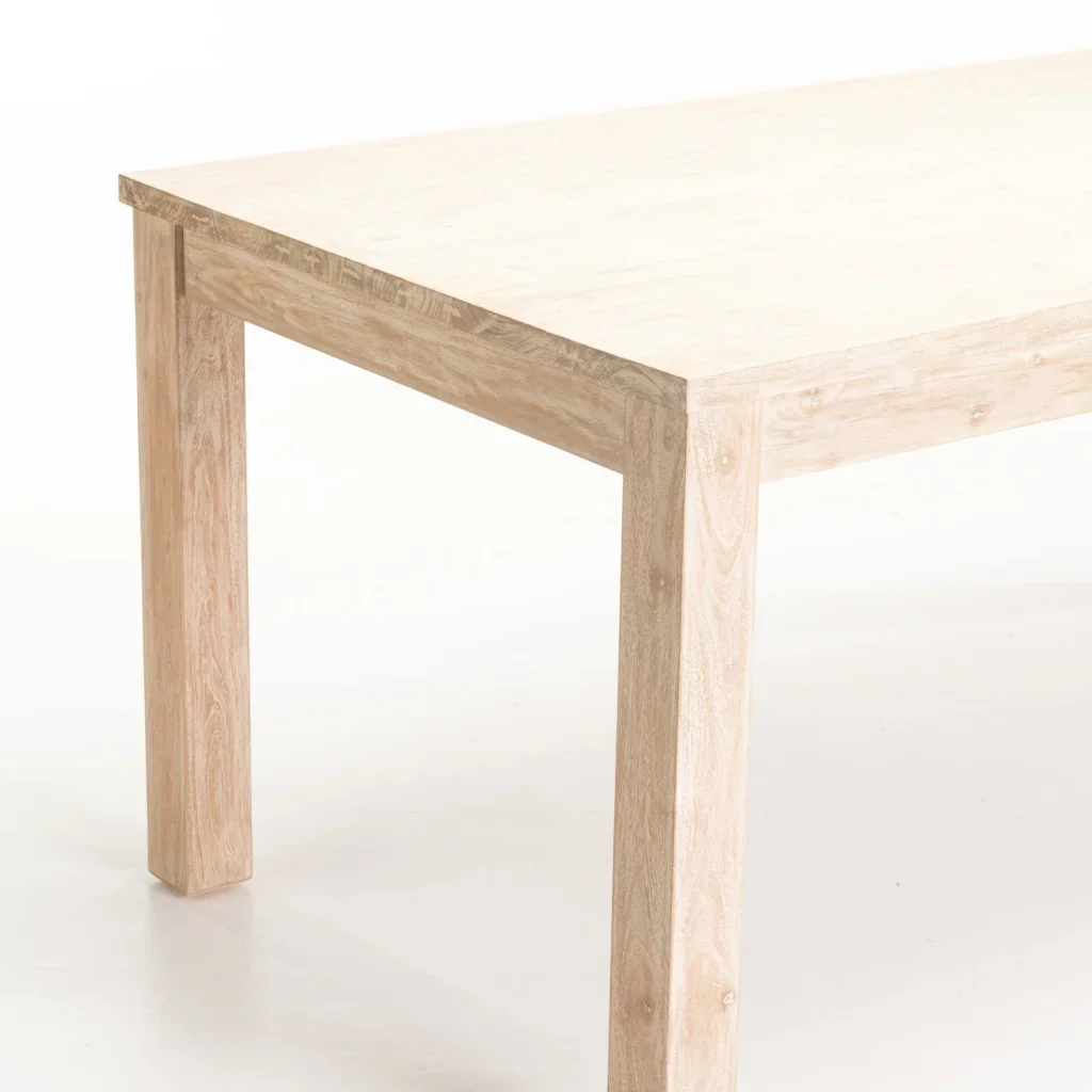 SARI WHITEWASH 180x90cm DINING TABLE - Image 4