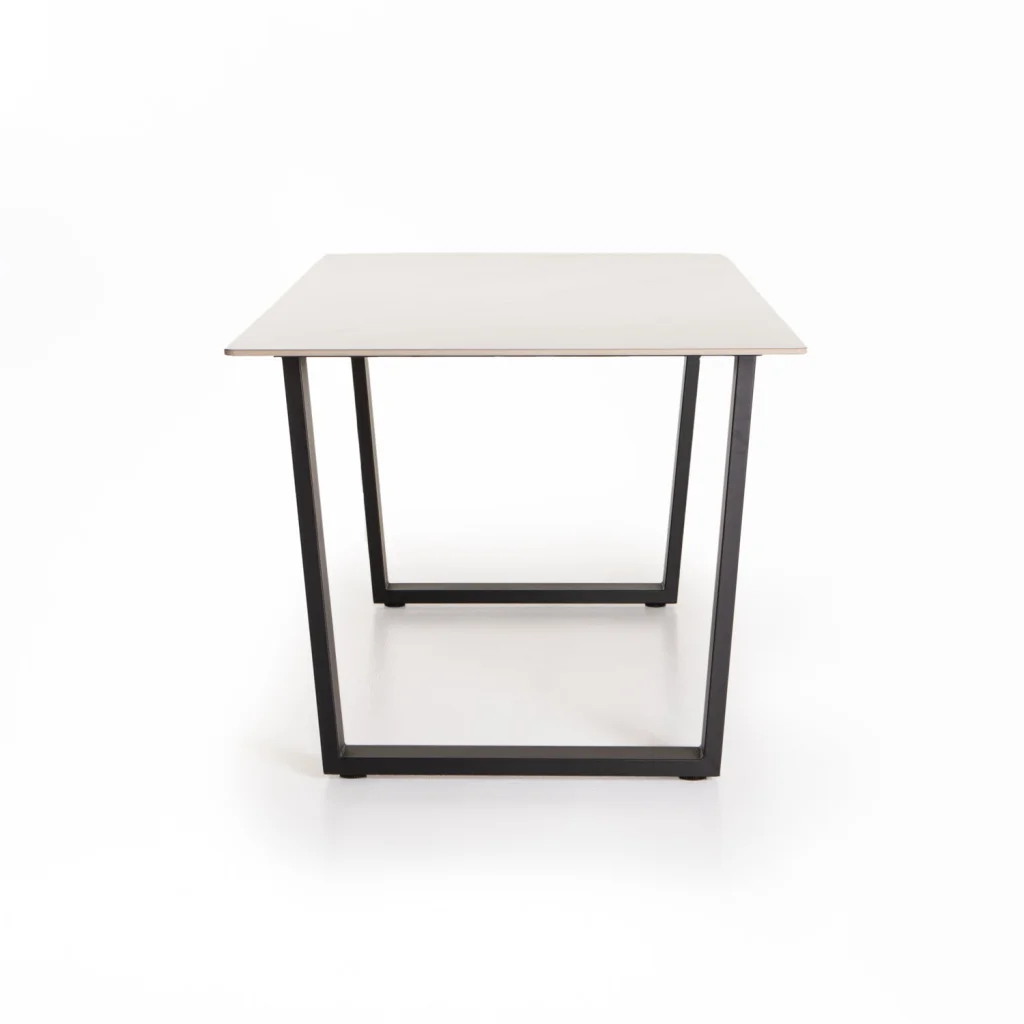 SHAW 180x90cm STONE TOP DINING TABLE - WHITE - Image 3