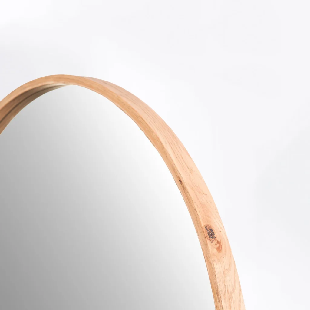 SIRIUS 80cm ROUND MIRROR - OAK - Image 2