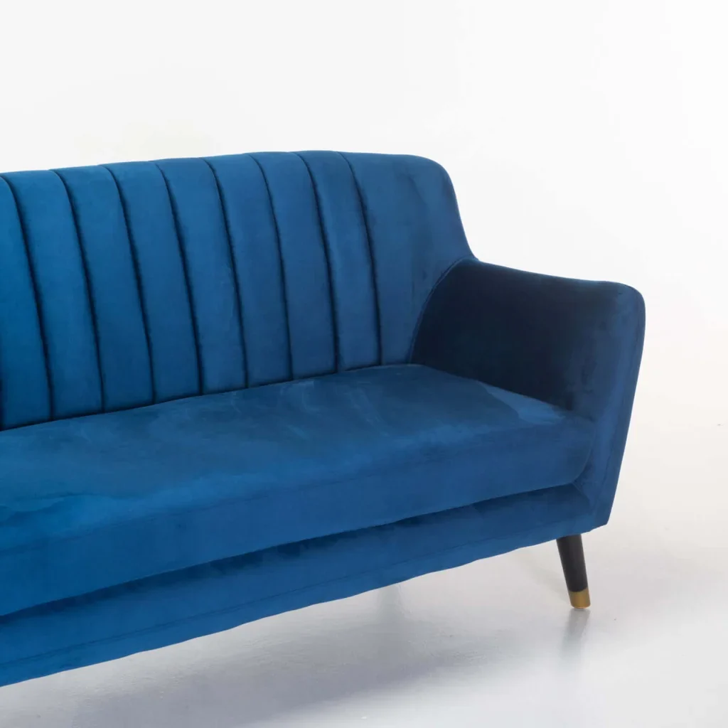 JUNO VELVET 3 SEATER COUCH - Image 5