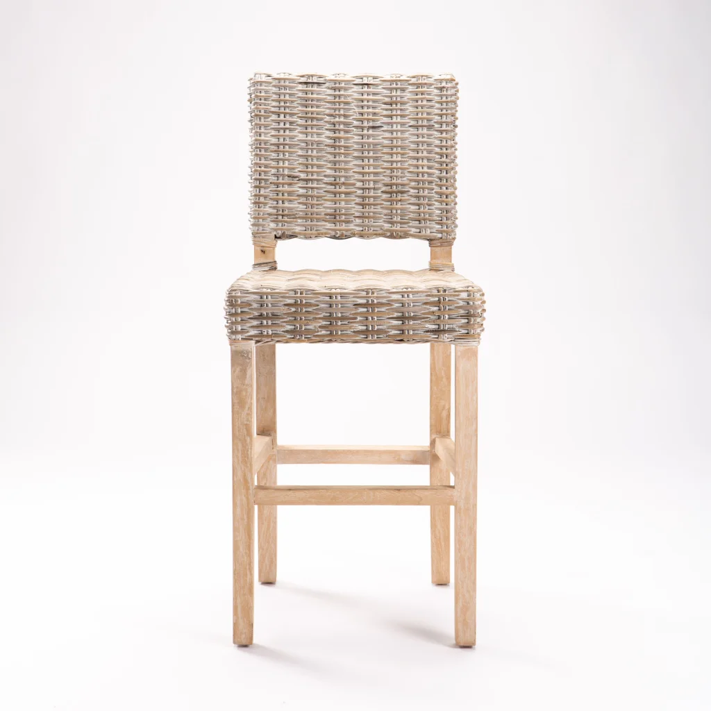 RITA WHITEWASH KITCHEN STOOL - Image 2
