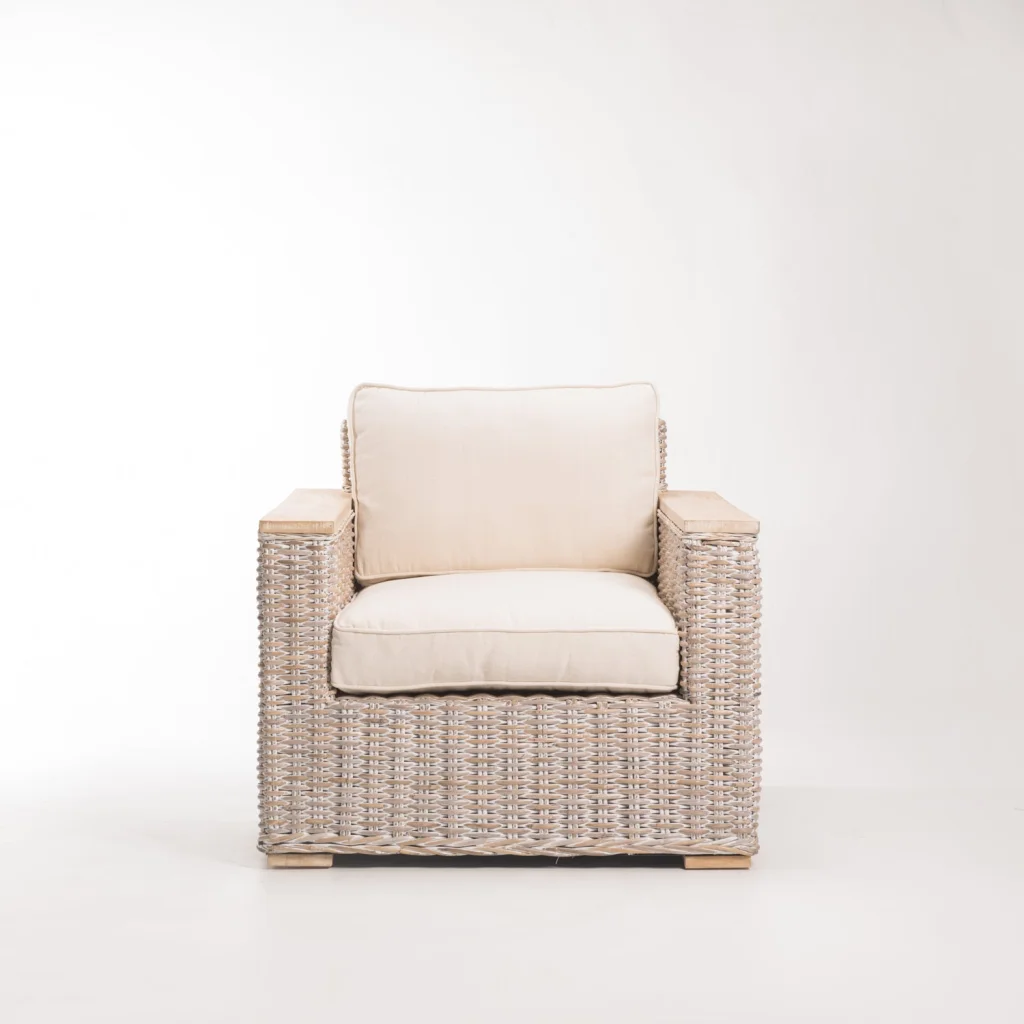 TEGAL KUBU WHITEWASH ARMCHAIR - Image 2