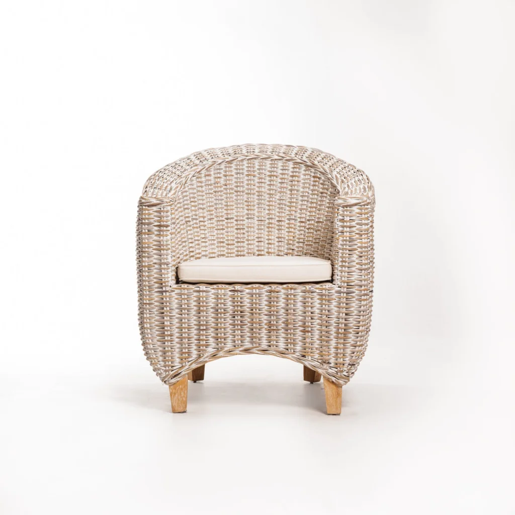 TEGAL KUBU WHITEWASH TUB ARMCHAIR - Image 2