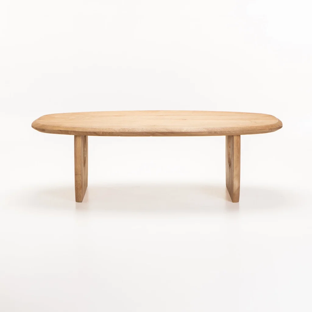 VEDA 130x70cm SOLID WOOD COFFEE TABLE - Image 2