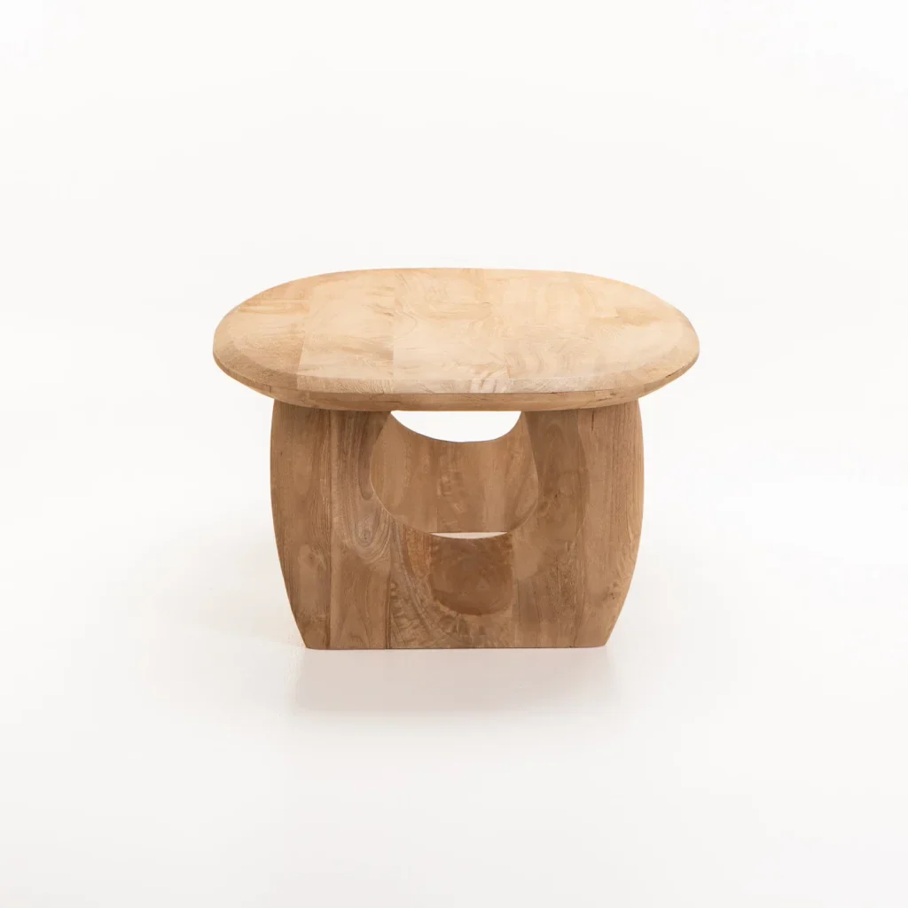 VEDA 130x70cm SOLID WOOD COFFEE TABLE - Image 3