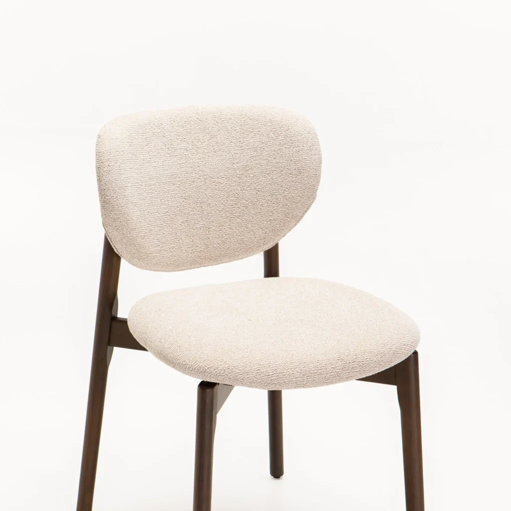 VIOLA WOODEN DINING CHAIR TEXTURED OATMEAL - Image 12