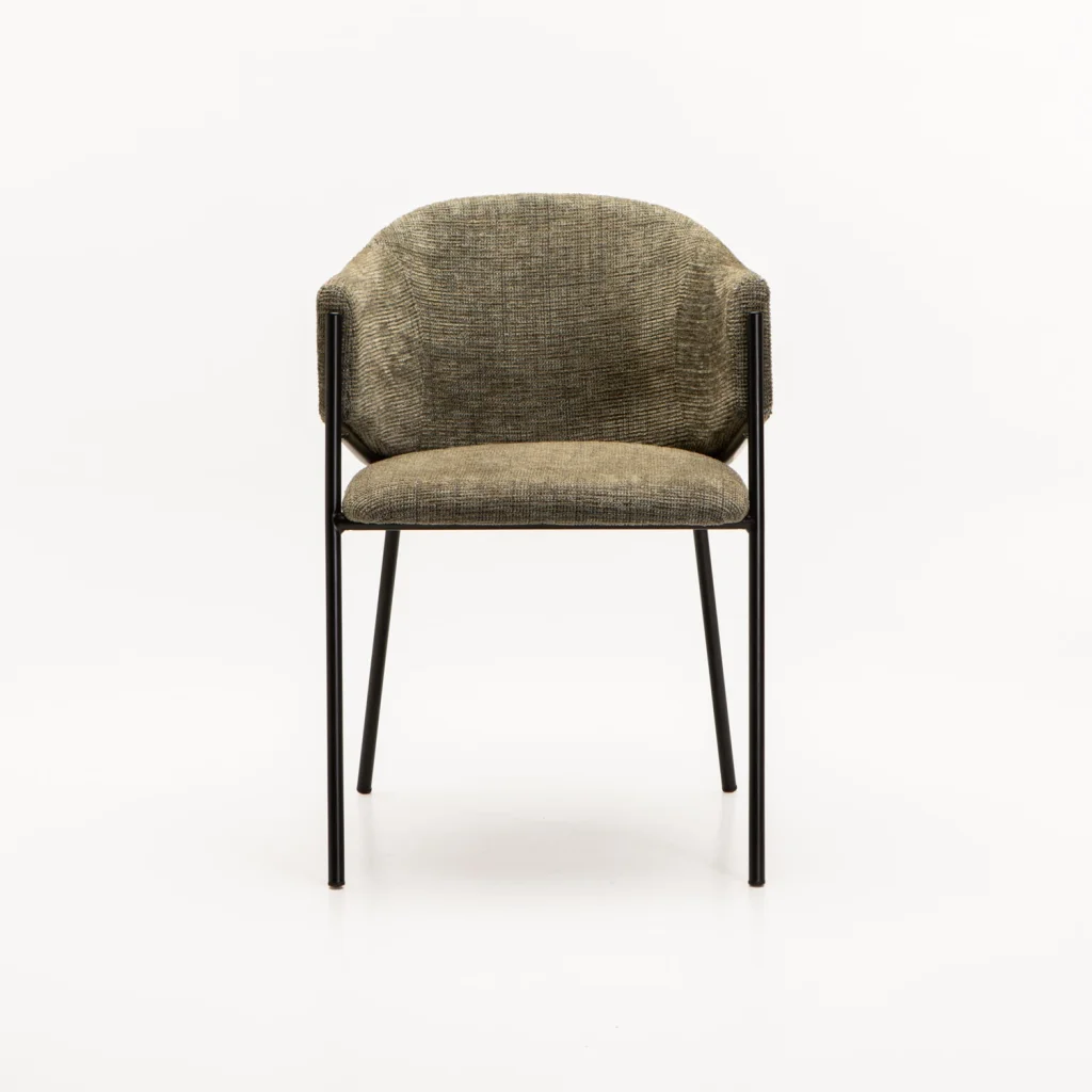 VIOLET TEXTURED FABRIC DINING CHAIR - Image 11