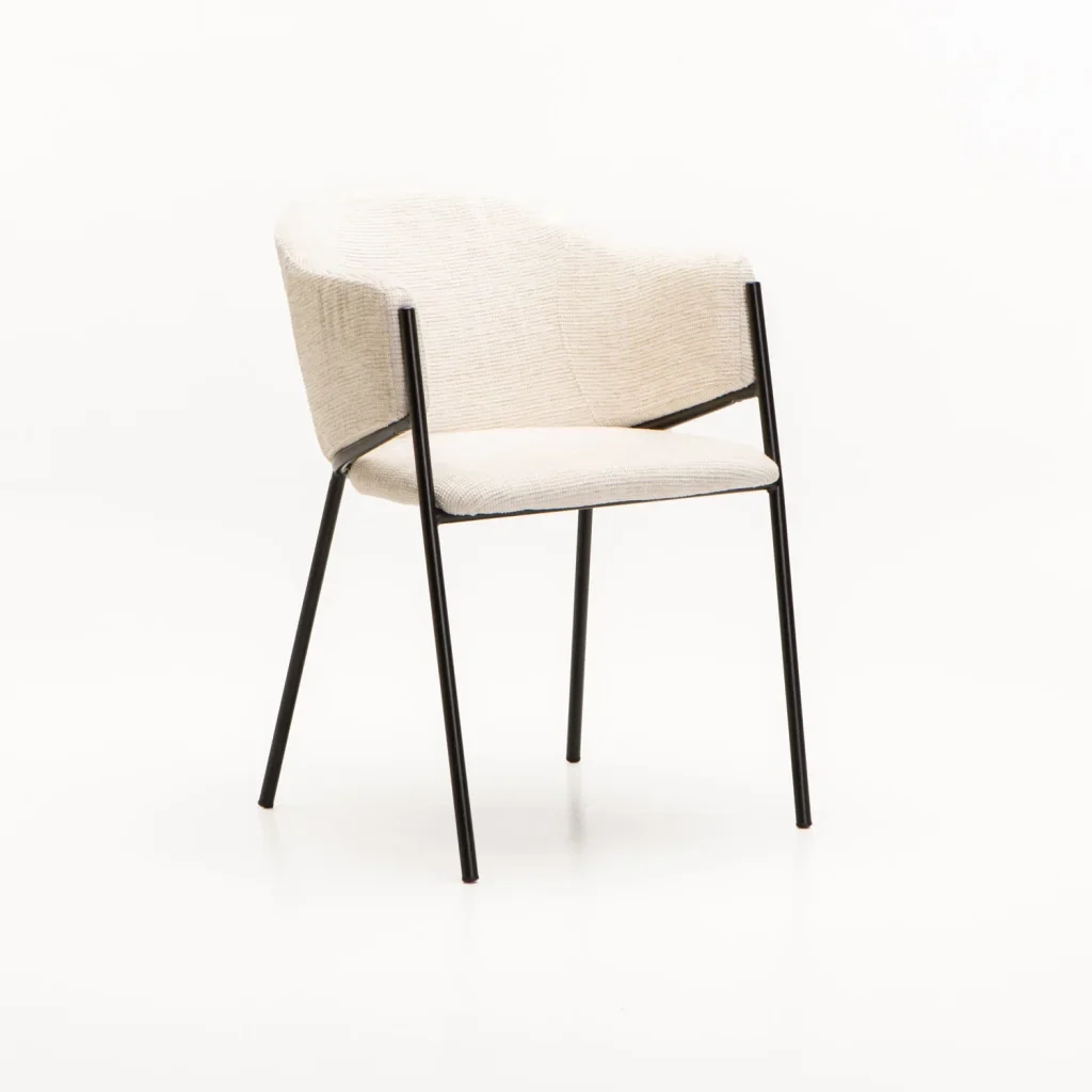 VIOLET TEXTURED FABRIC DINING CHAIR - Image 13