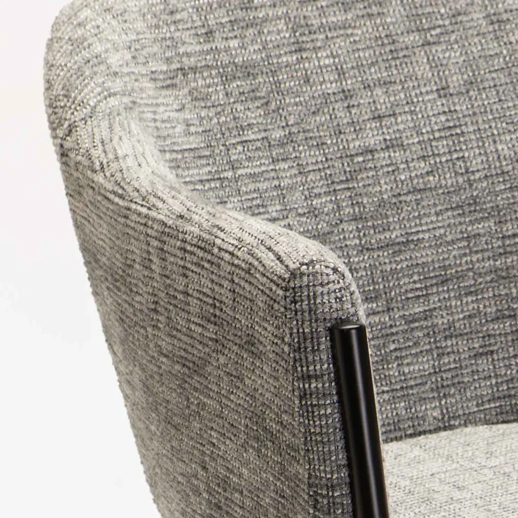 VIOLET TEXTURED FABRIC DINING CHAIR - Image 6