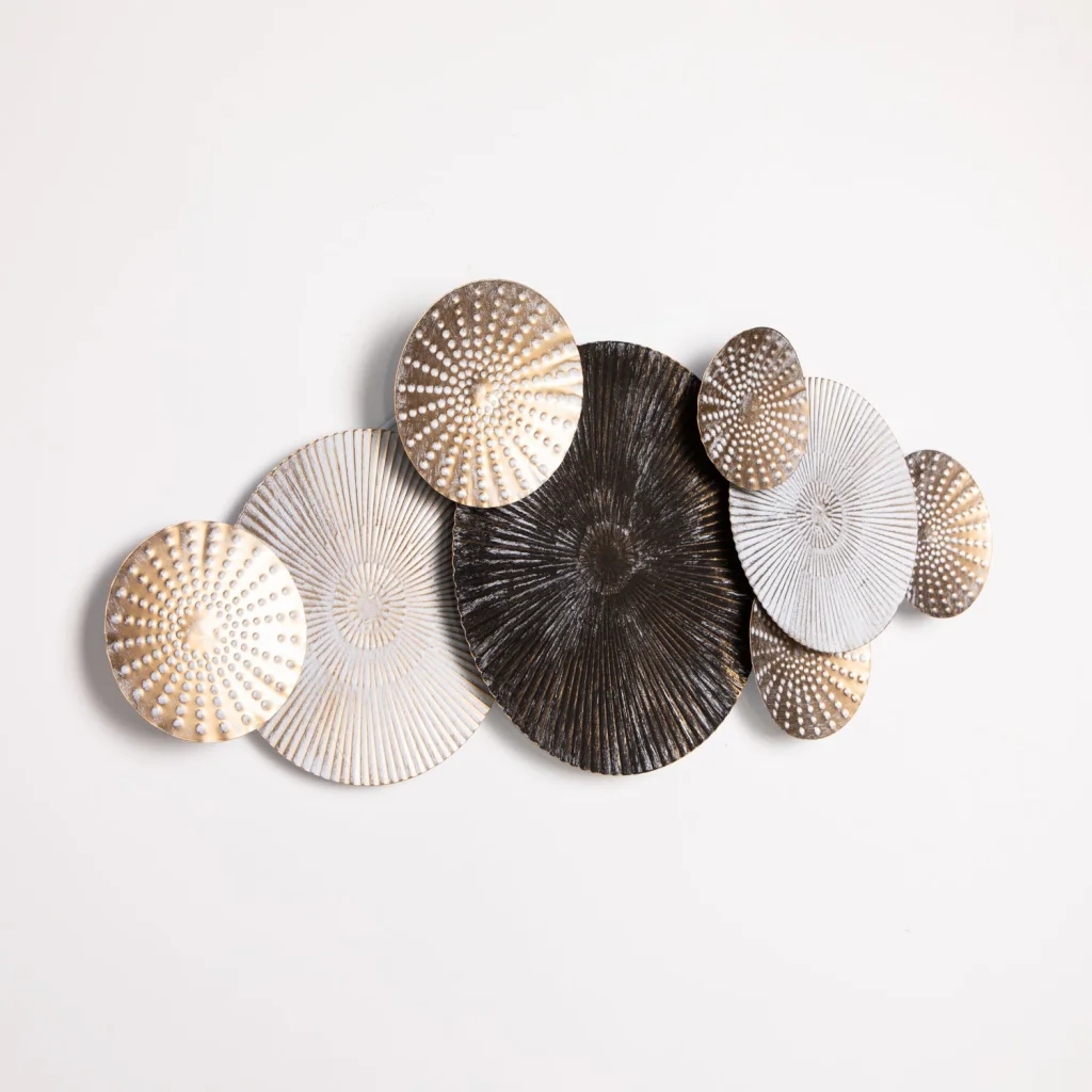 WALL DECOR - GOLD/WHITE/GREY CIRCLES - Image 2