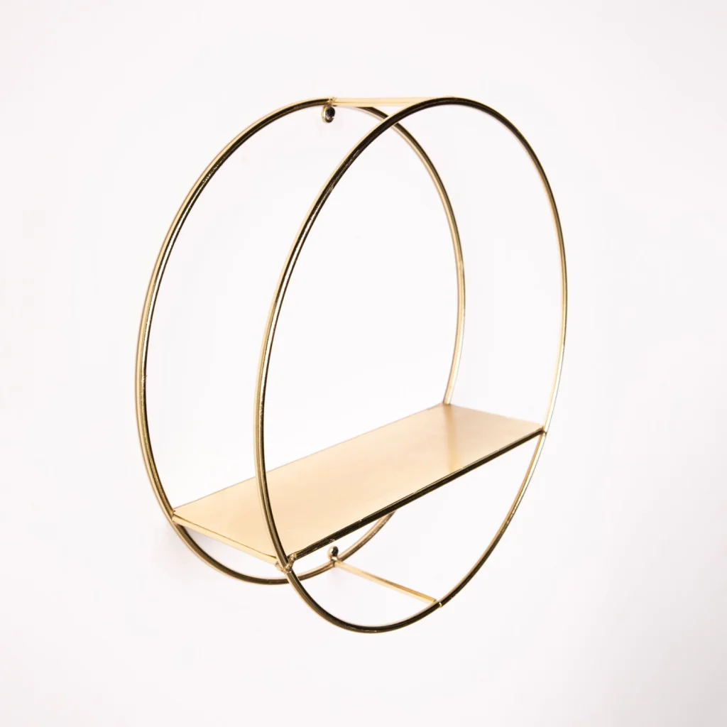 WALL SHELF - GOLD CIRCLE WITH SHELF - Image 2