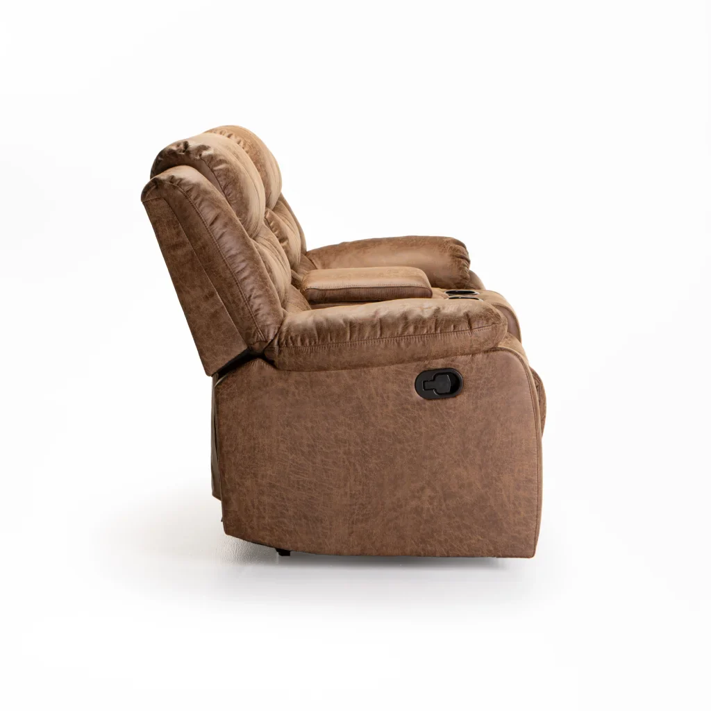 YAZ LUXURY FABRIC 2 SEATER CONSOLE RECLINER - Image 12