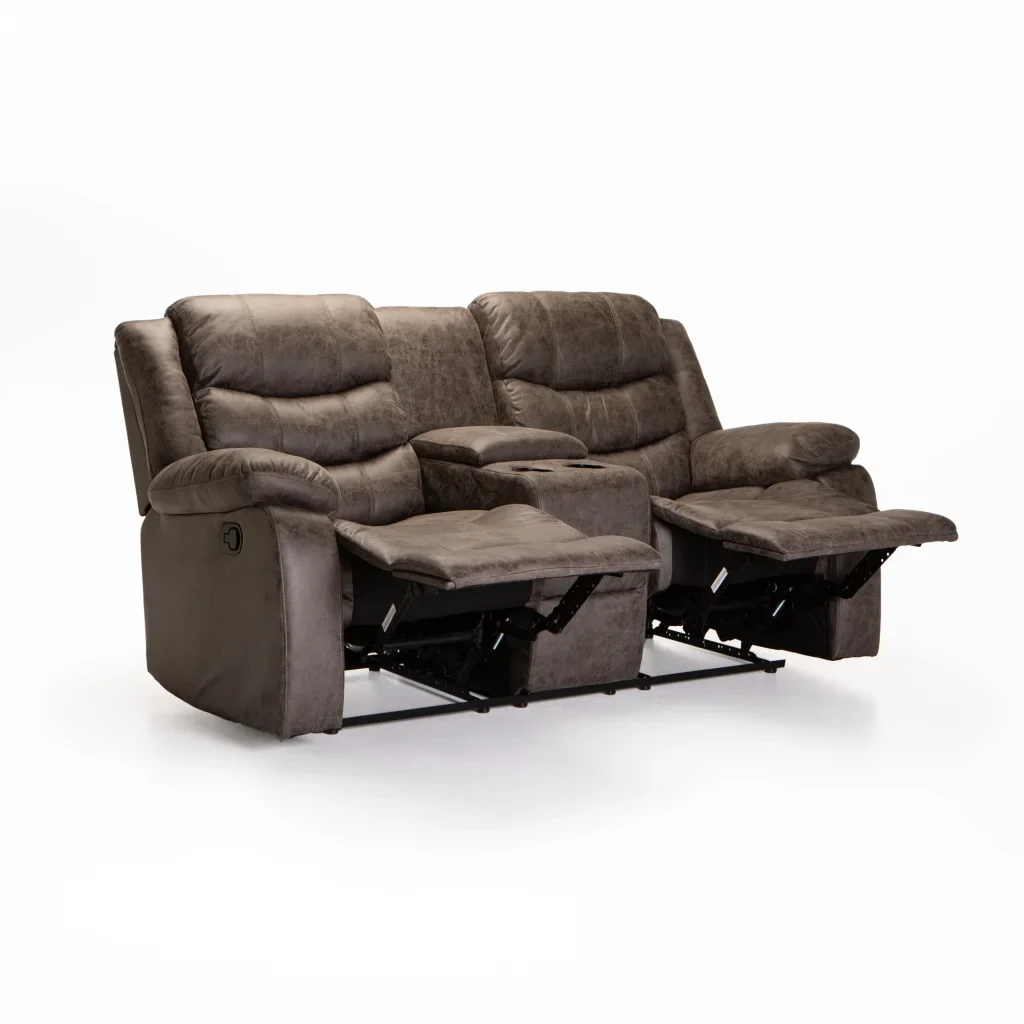 YAZ LUXURY FABRIC 2 SEATER CONSOLE RECLINER - Image 2