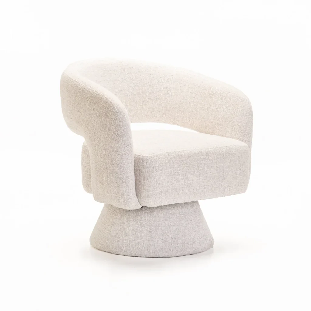 ZARA FABRIC SWIVEL CHAIR - Image 11