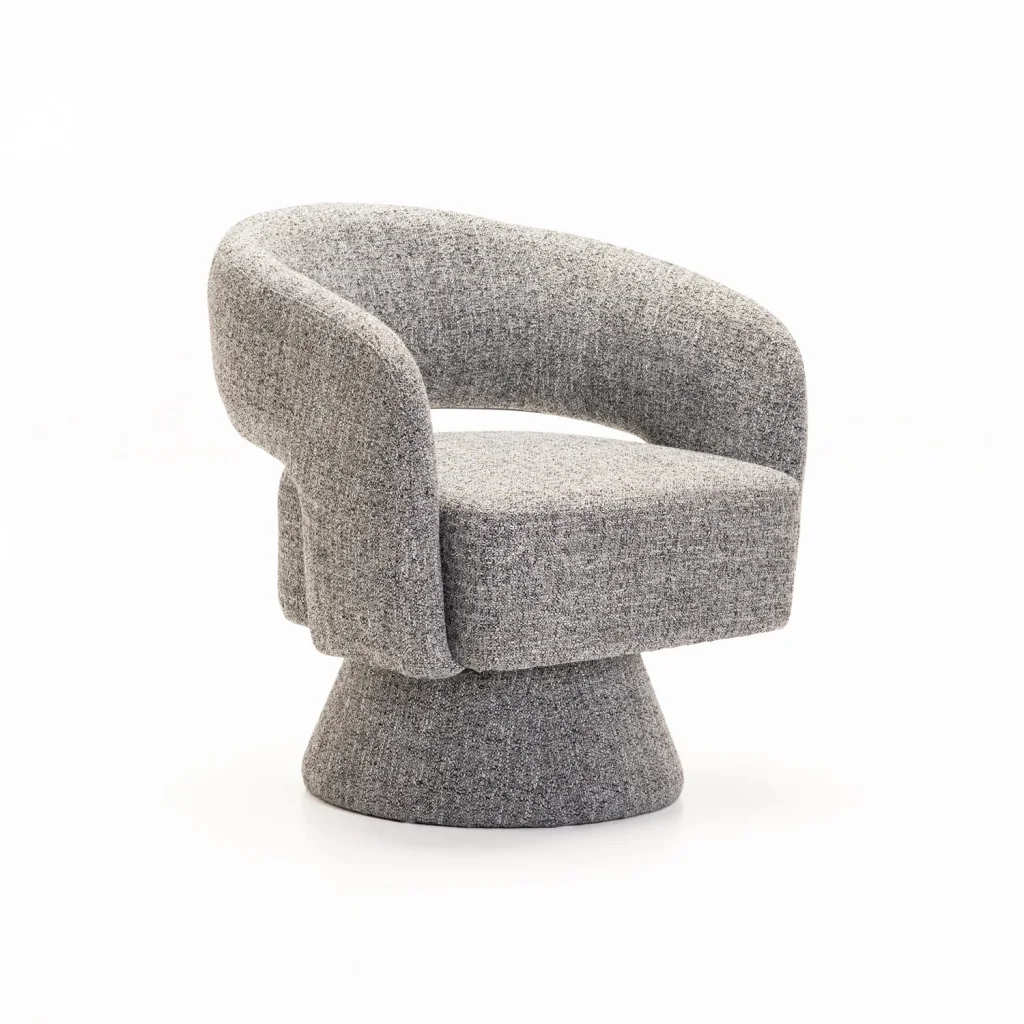 ZARA FABRIC SWIVEL CHAIR - Image 6