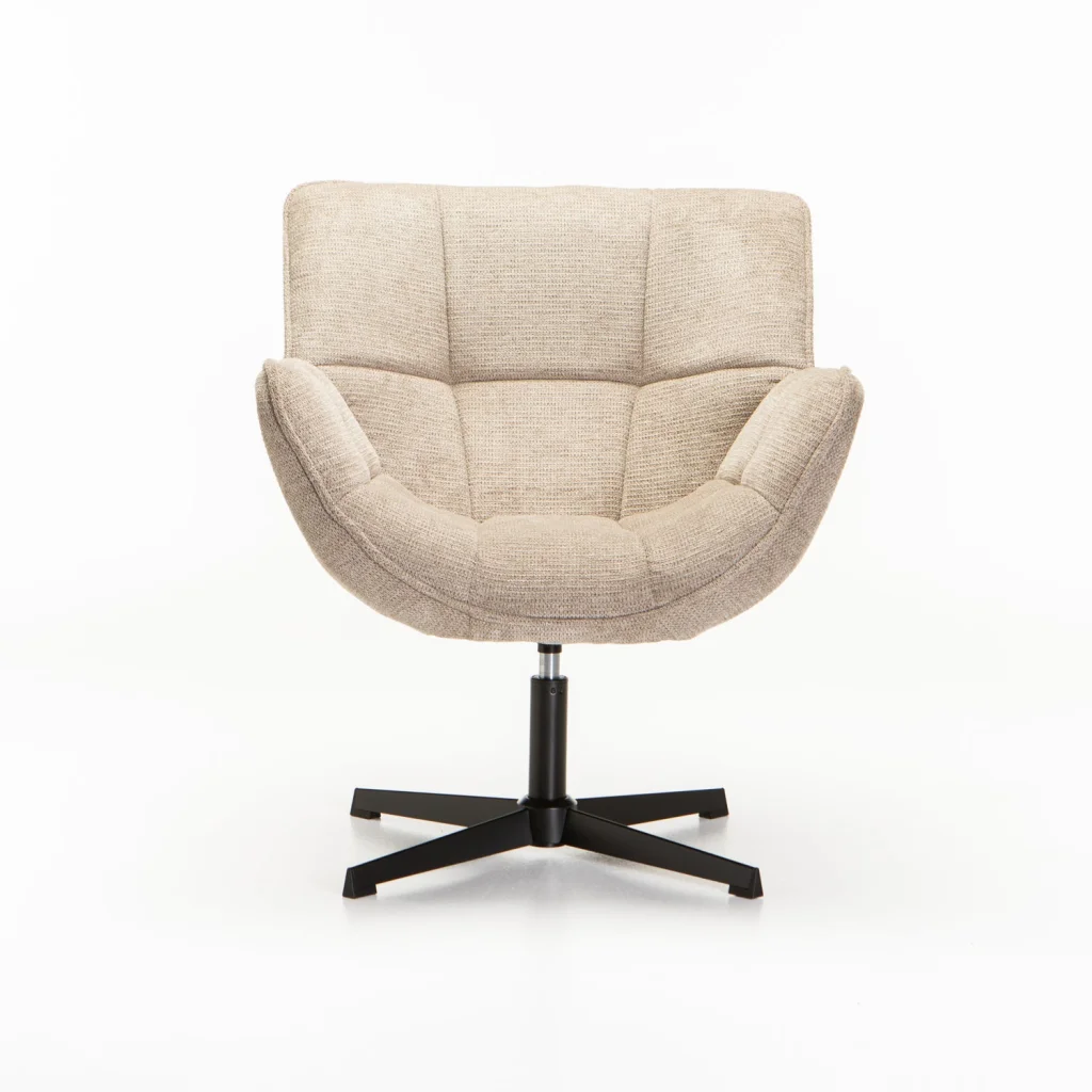 ZARI FABRIC SWIVEL CHAIR - Image 2
