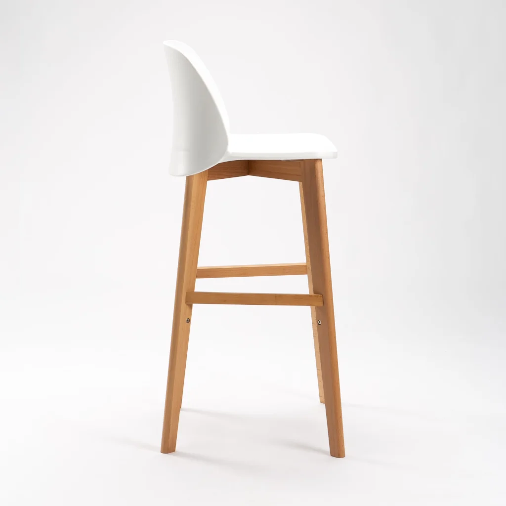 ZEN LUXURY WOODEN LEG BARSTOOL - Image 4