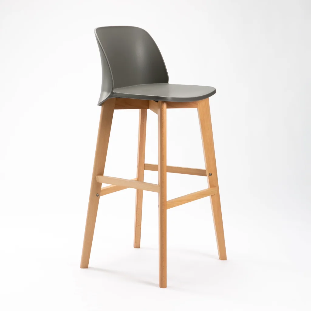 ZEN LUXURY WOODEN LEG KITCHEN STOOL - Image 7